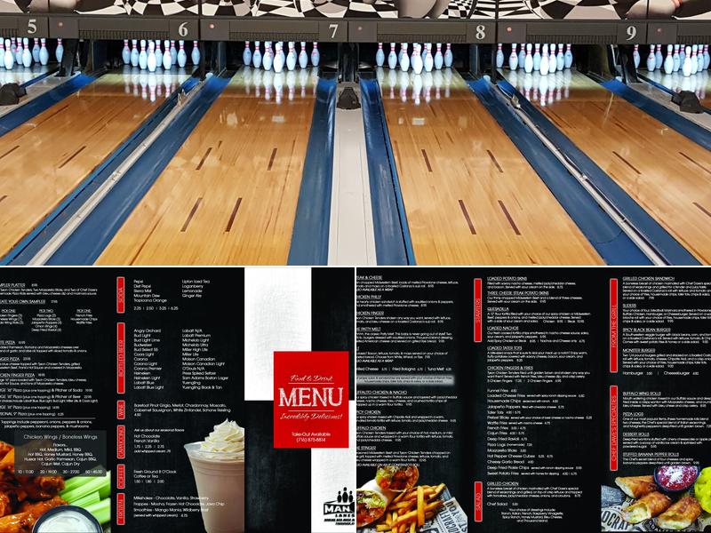 Manor Lanes Menu