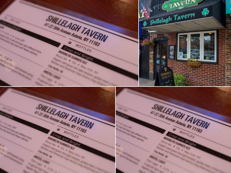 The Shillelagh Tavern Menu