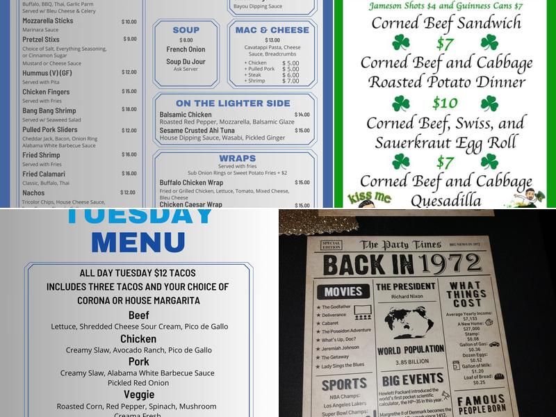 Edgewood Bar & Grill Menu