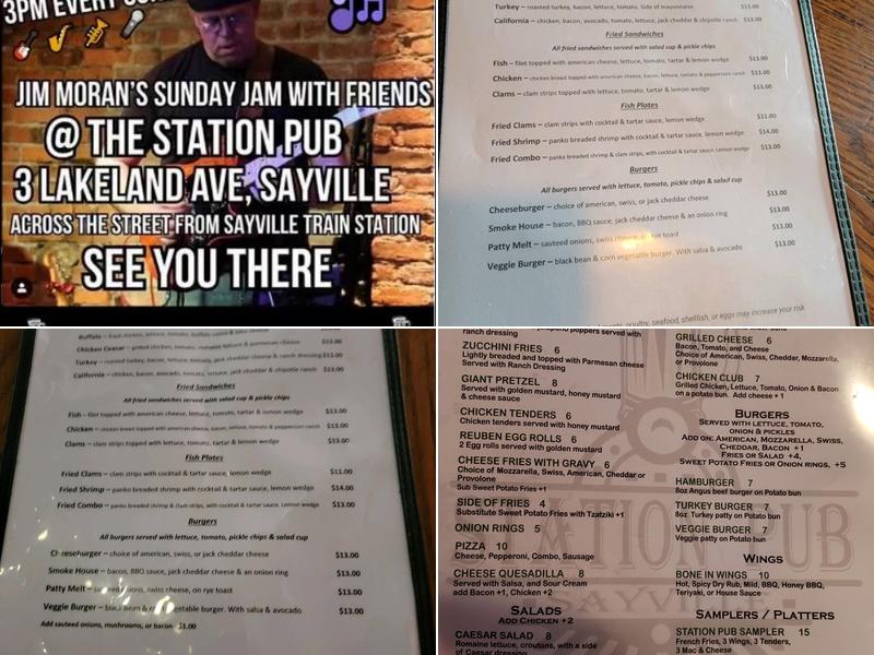 Station Pub Menu