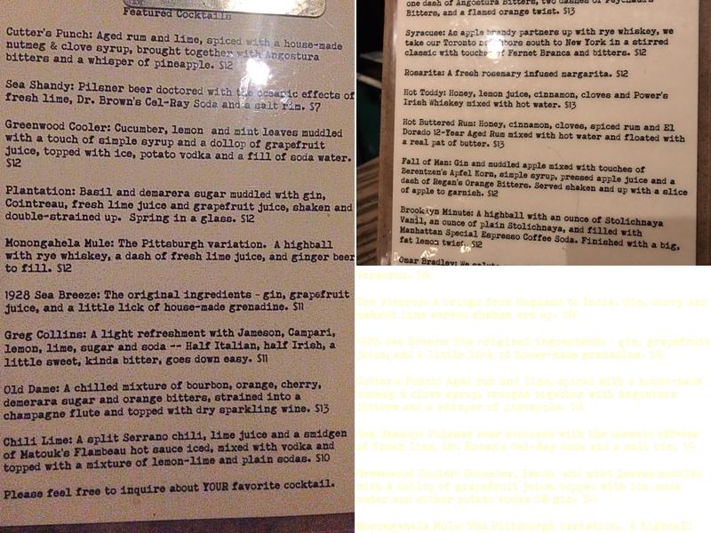 Quarter Menu
