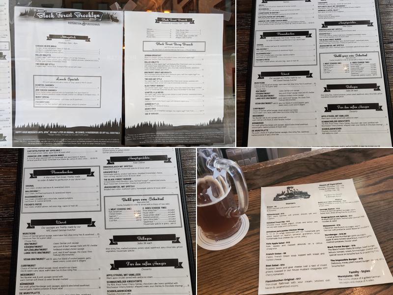 Black Forest Brooklyn - Smith Street Menu