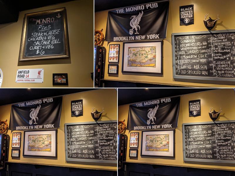 The Monro Pub Menu