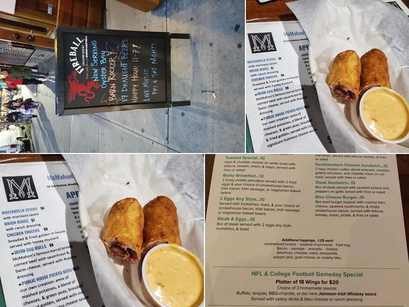 McMahon's Public House Menu