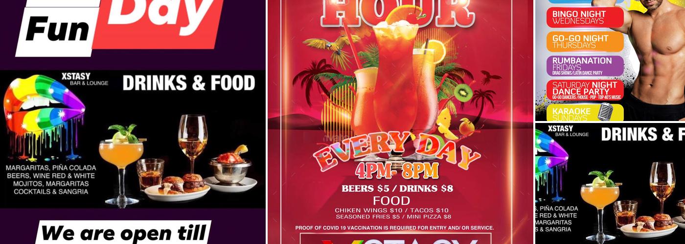 Xstasy Bar and Lounge Menu