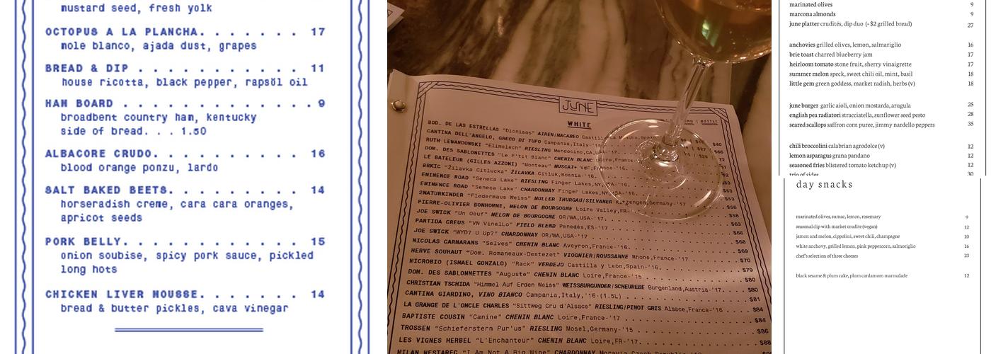 June Menu
