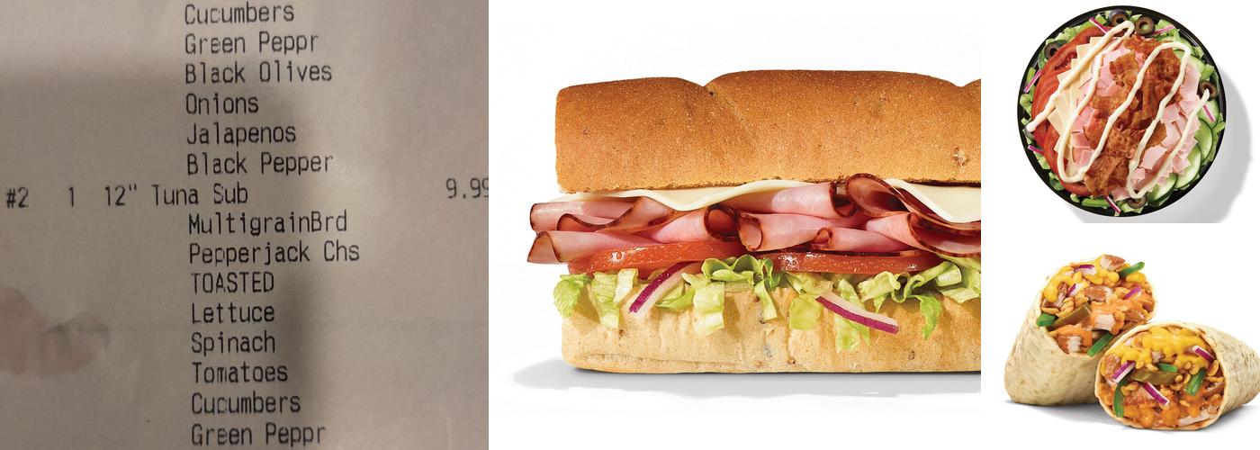 Subway Menu