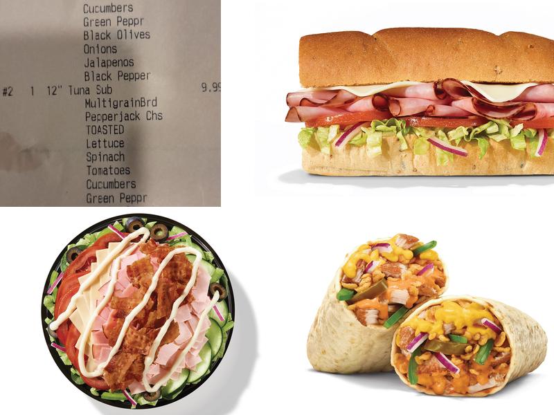 Subway Menu