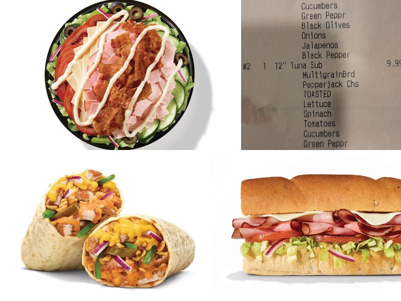 Subway Menu