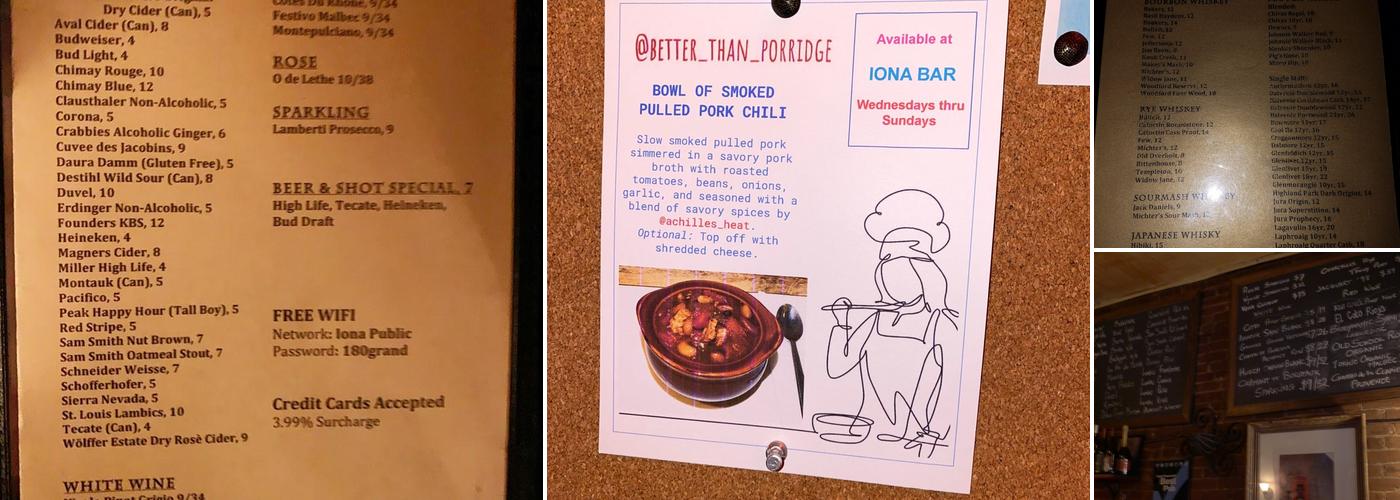 Iona Menu