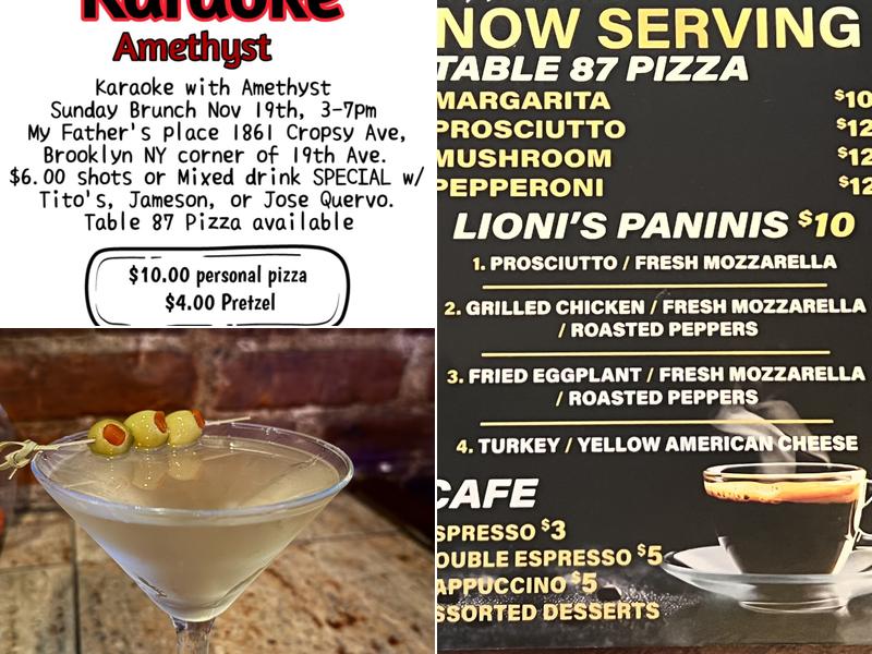 MY FATHERS PLACE SPORTS BAR Menu