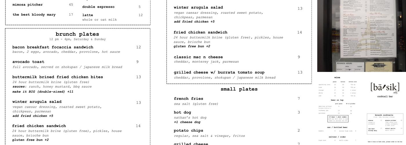 Basik Menu