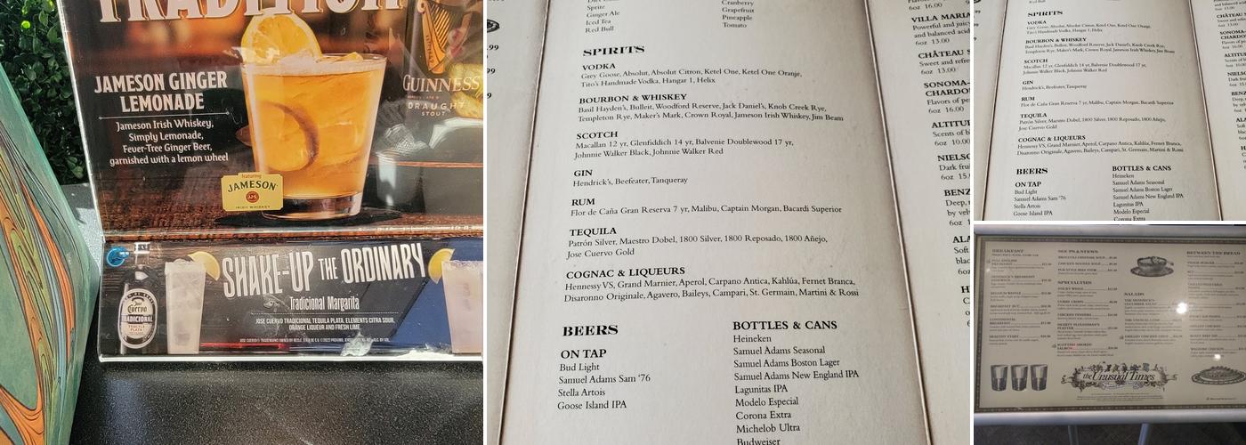 The Unusual Times Menu