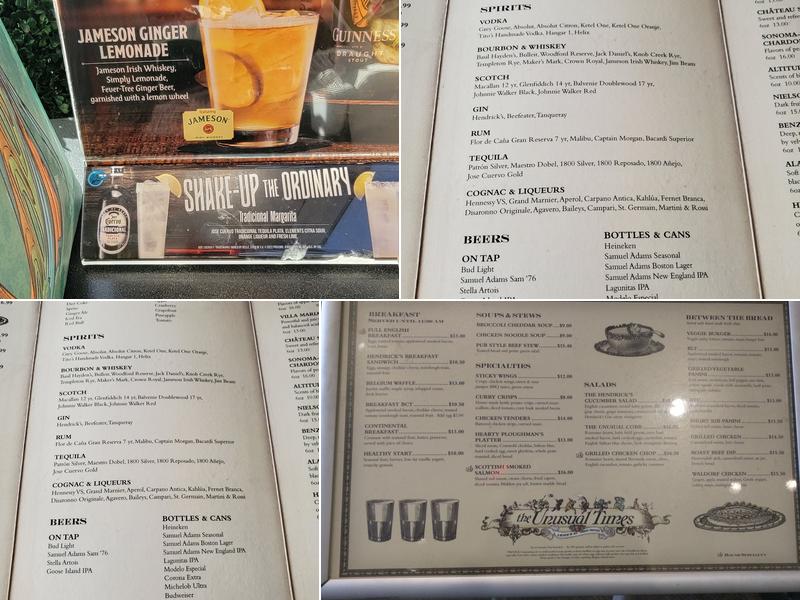 The Unusual Times Menu