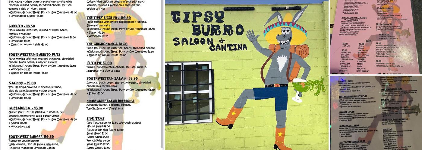 Tipsy Burro Menu