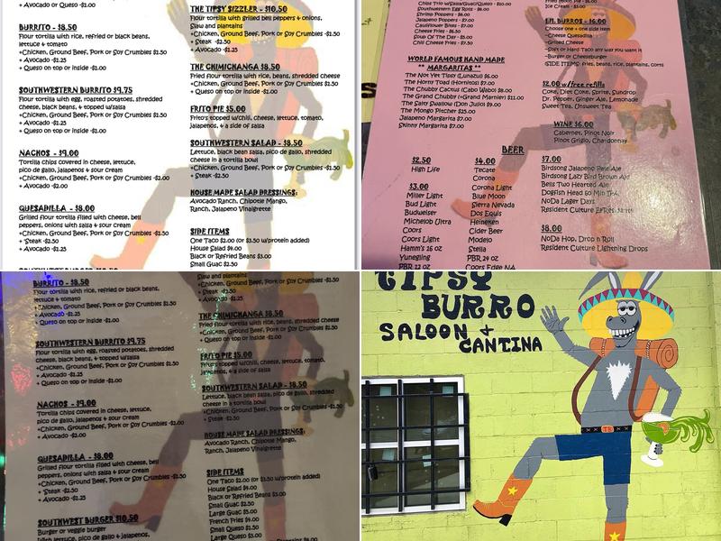 Tipsy Burro Menu