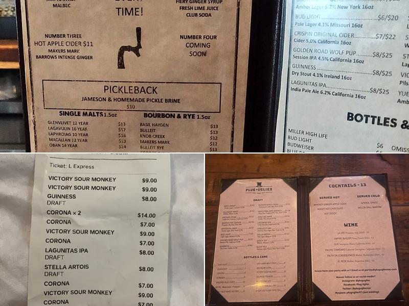 Plug Uglies Menu