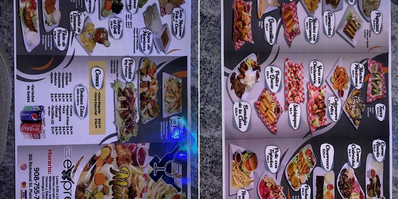 Express Bar Menu