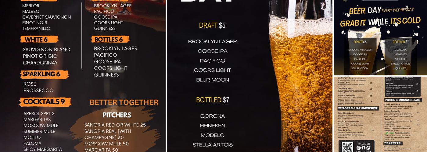 Kana SoHo Bar Menu