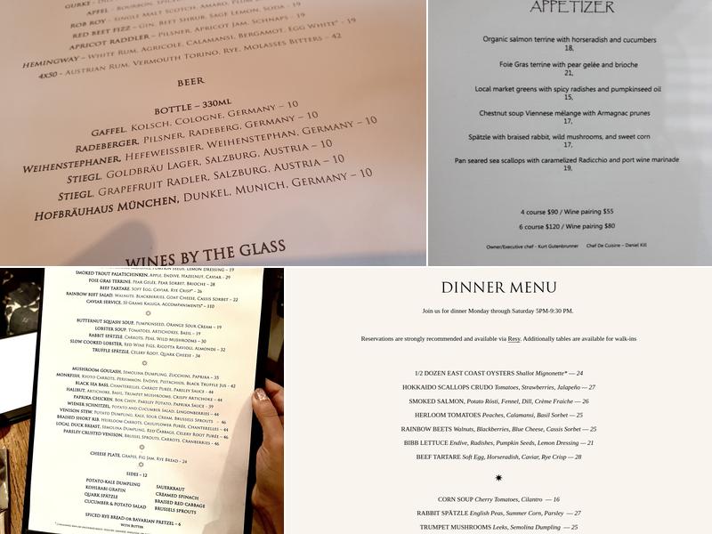 Wallsé Menu