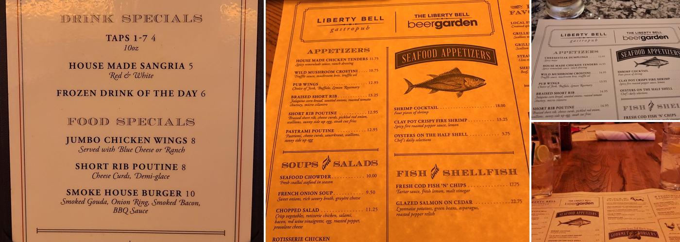 Liberty Bell Gastropub Menu