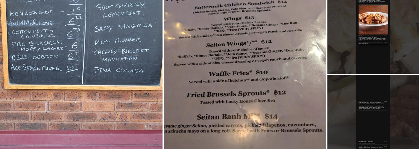 Lucky 13 Pub Menu