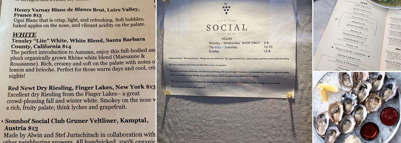 Fishtown Social Menu