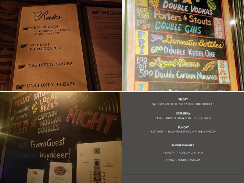 Tavern On the Square Menu