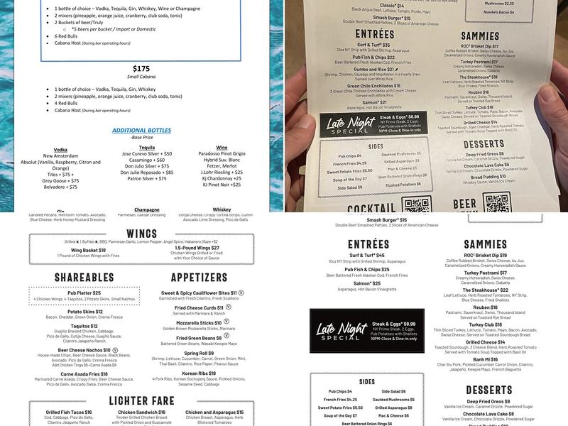 Pub 365 Menu