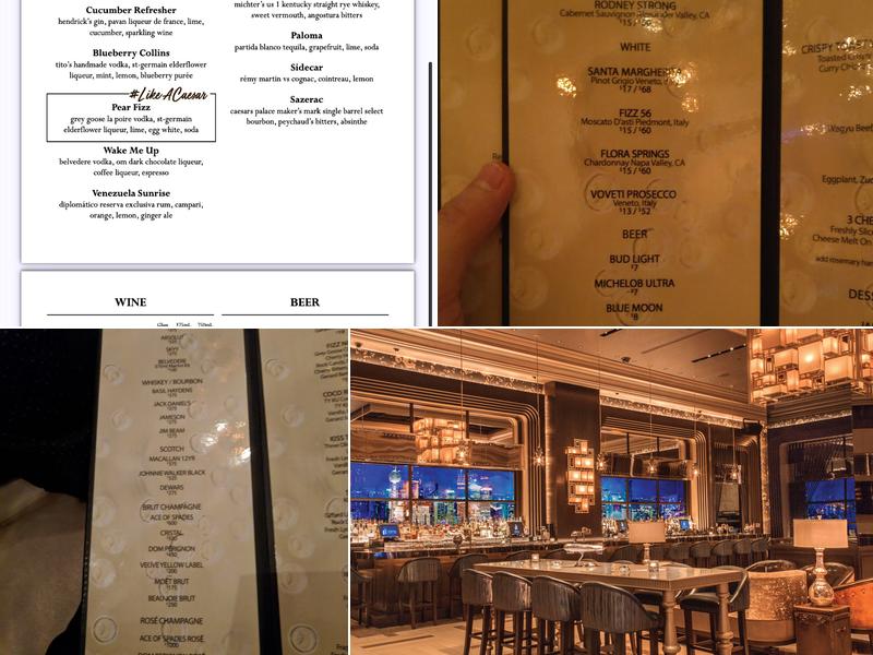 Vista Cocktail Lounge Menu