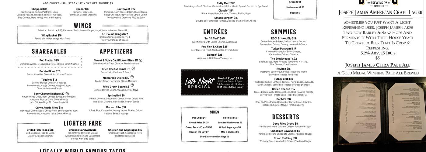 Piazza Lounge Menu