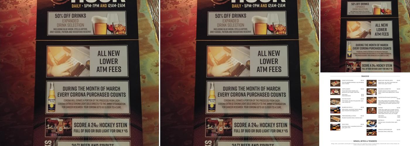 Pt's Pub Menu