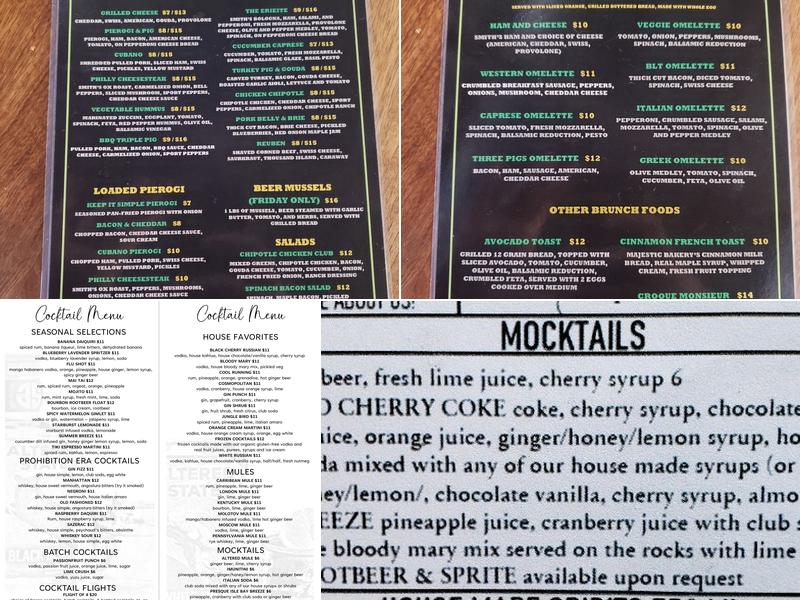 Altered State Distillery Menu