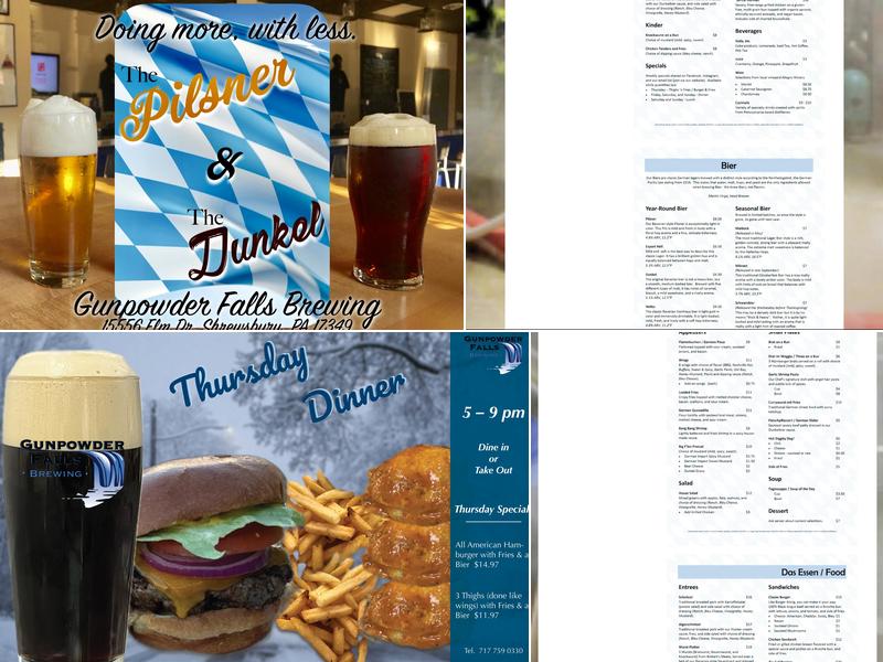 Gunpowder Falls Brewing Menu