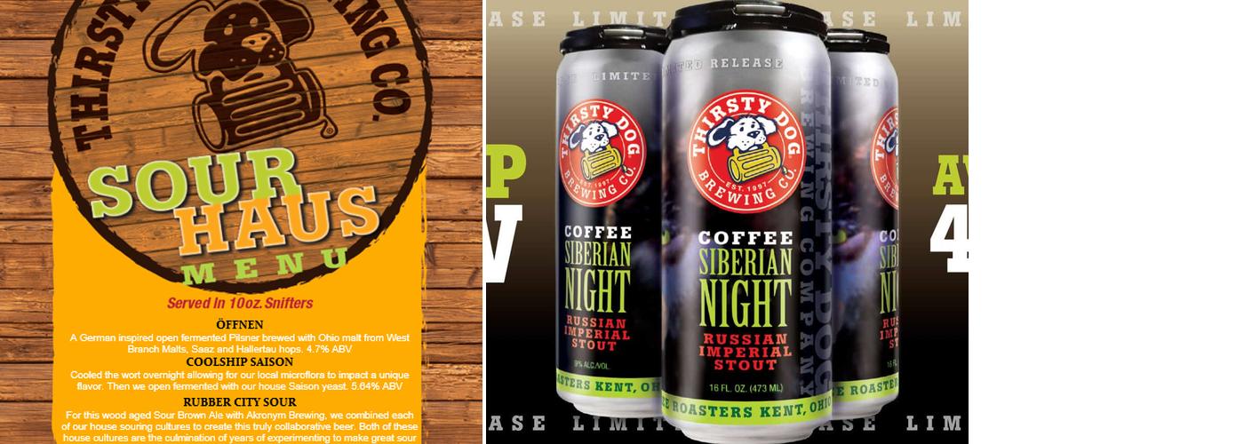 Thirsty Dog Brewing Co. Menu