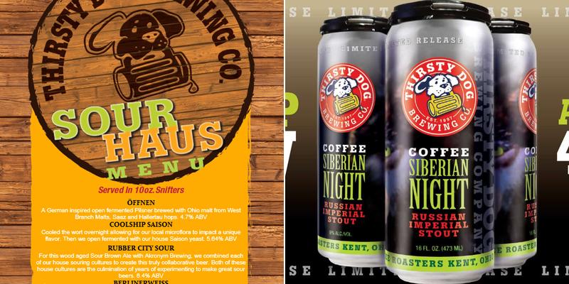 Thirsty Dog Brewing Co. Menu