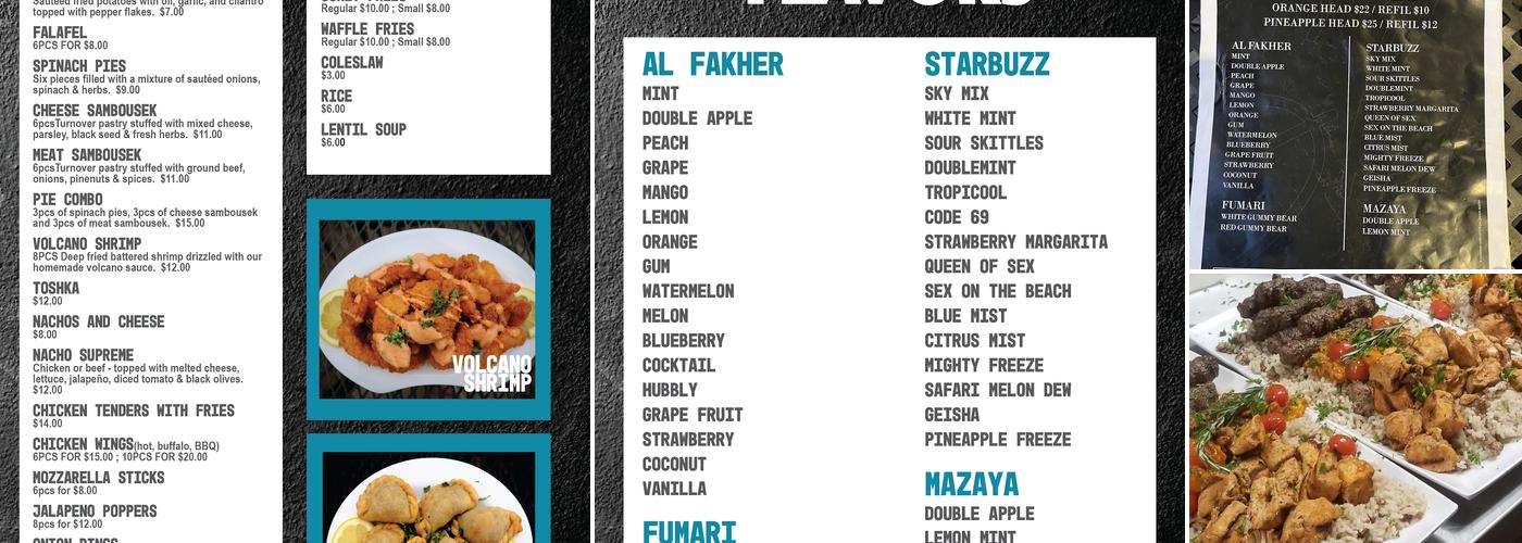 Sky Lounge Parma Menu