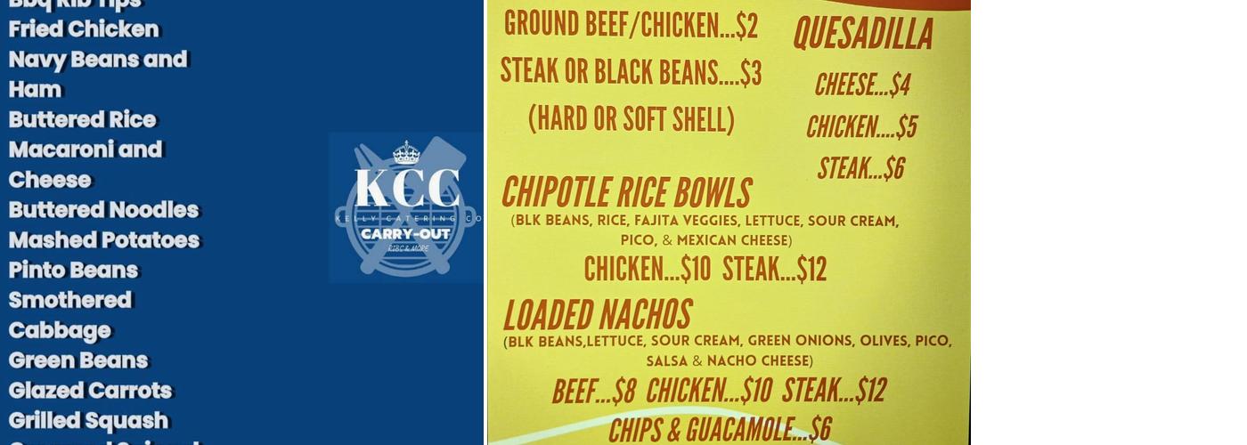 Your Place & Mine Menu