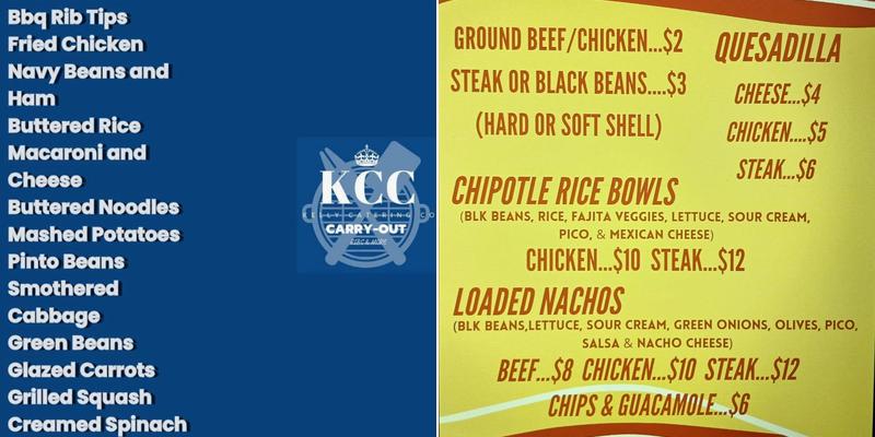 Your Place & Mine Menu