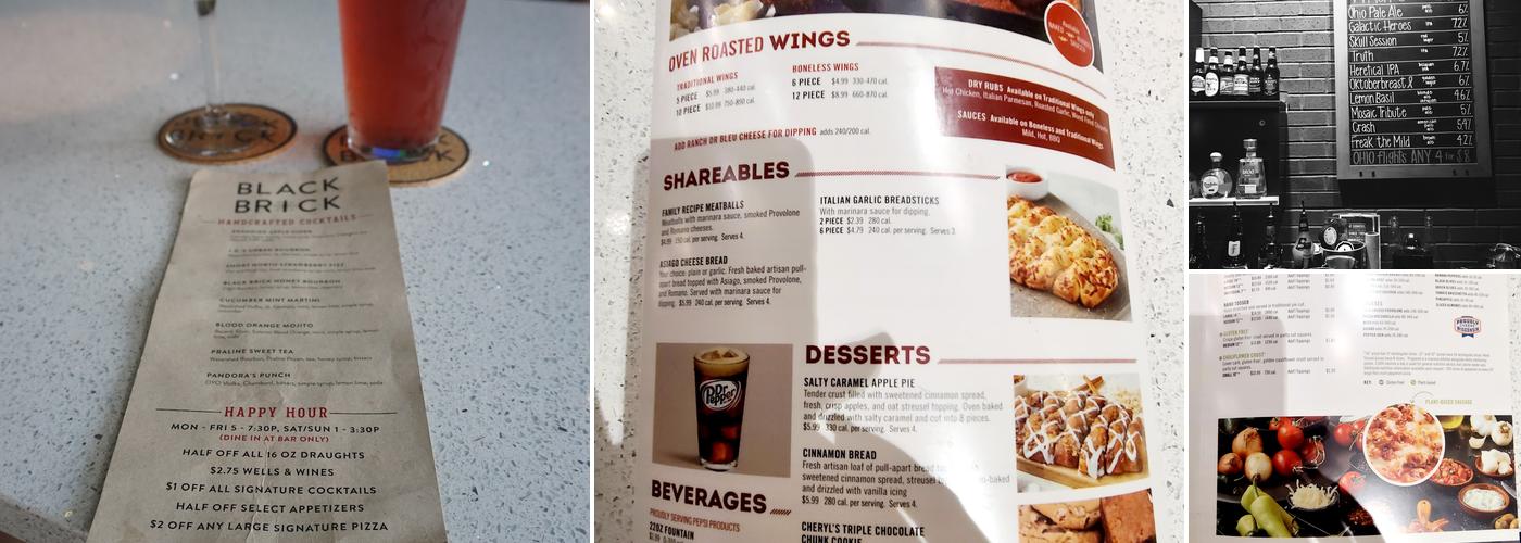 Black Brick Menu