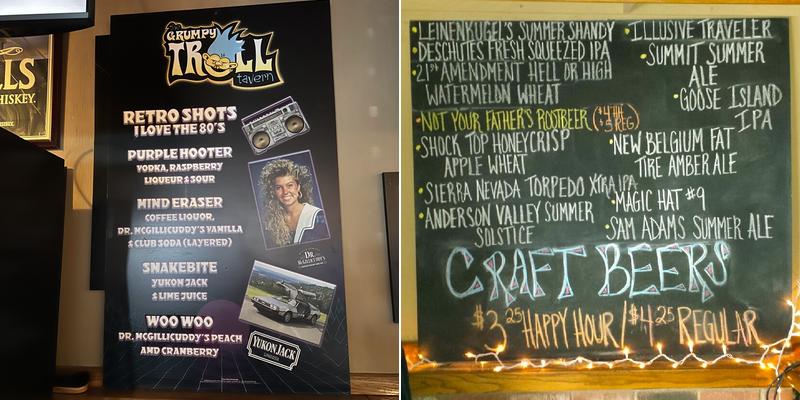 Grumpy Troll Tavern Menu