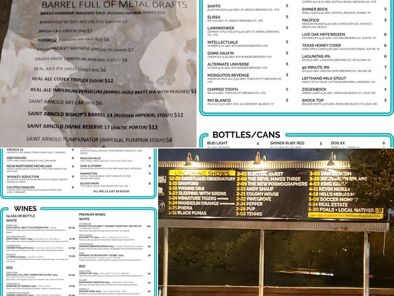 The Raven Tower Menu