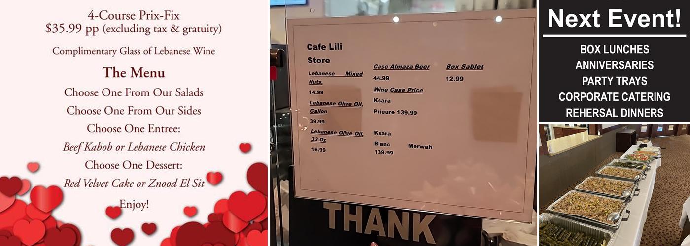 Cafe Lili Menu