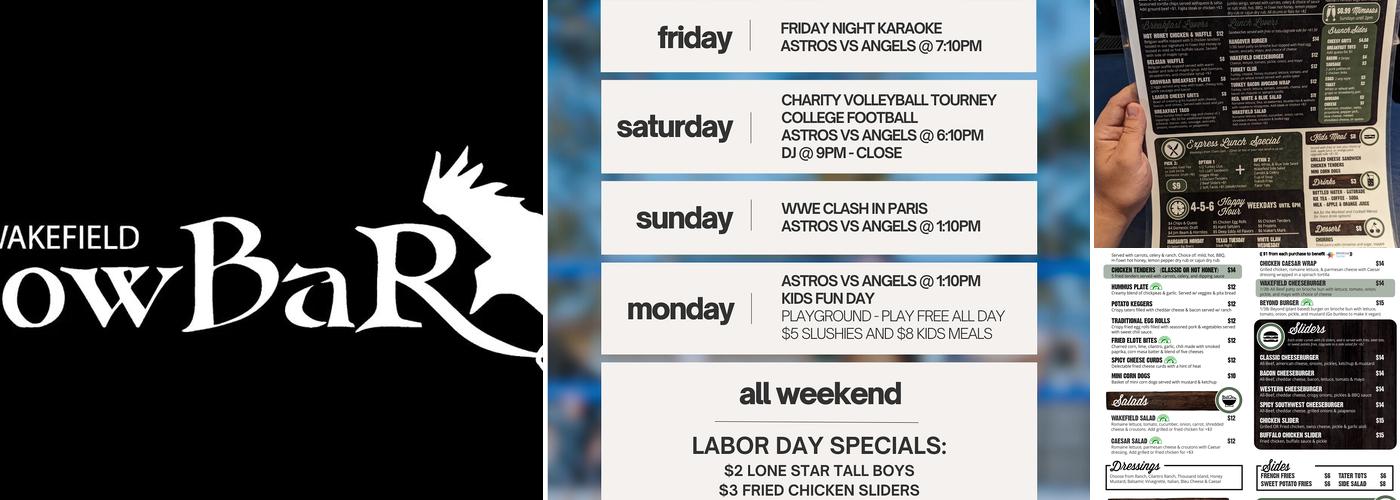 Wakefield Crowbar Menu