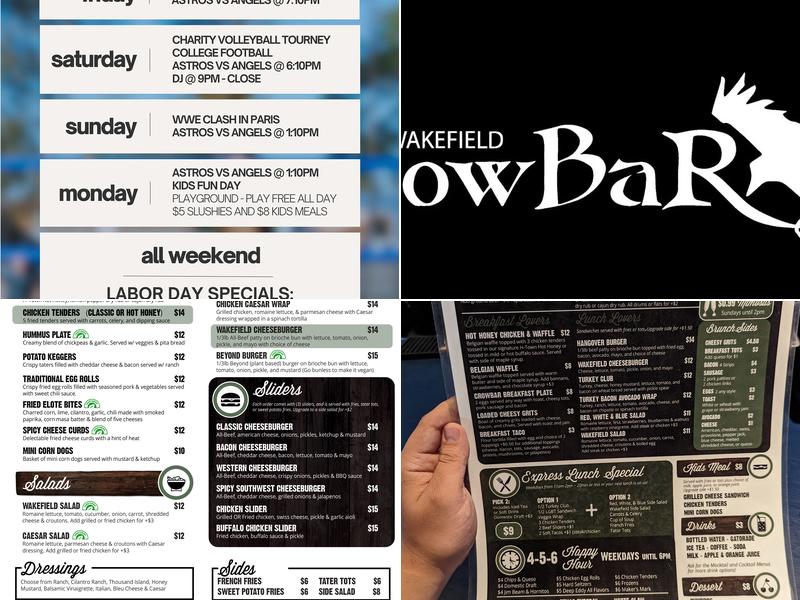 Wakefield Crowbar Menu