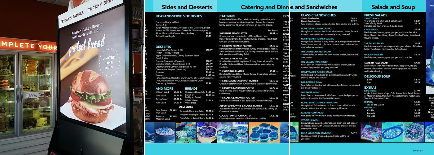 The Honey Baked Ham Company Menu