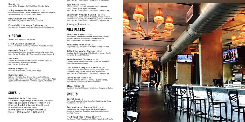 LOFT Restaurant & Bar Menu
