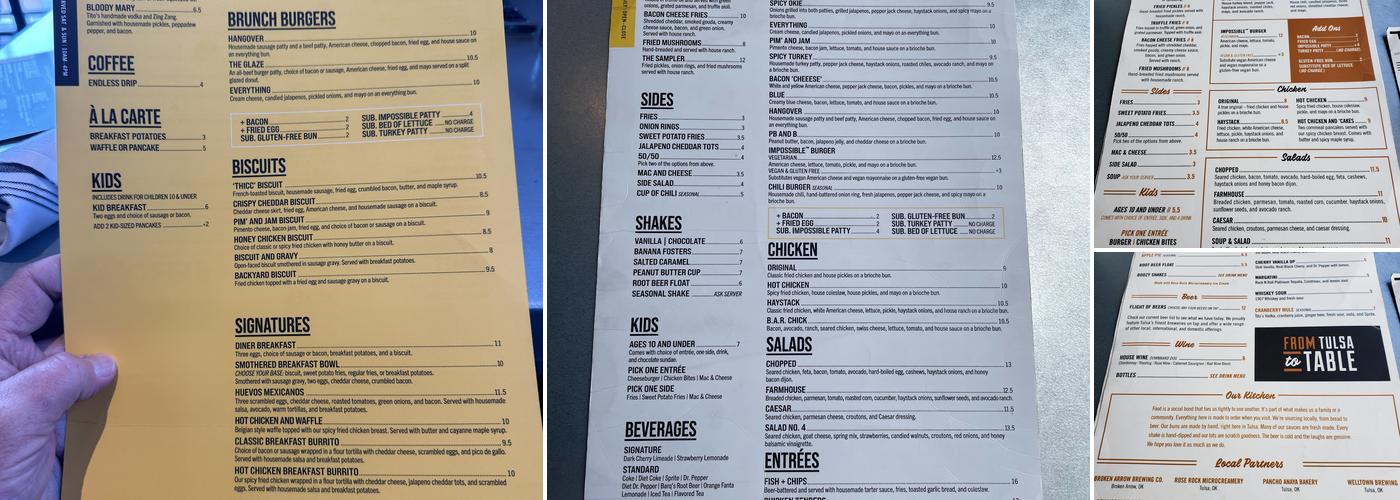 Society Burger Menu