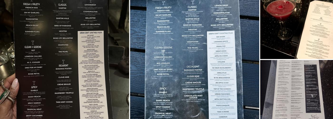 Bartini Menu