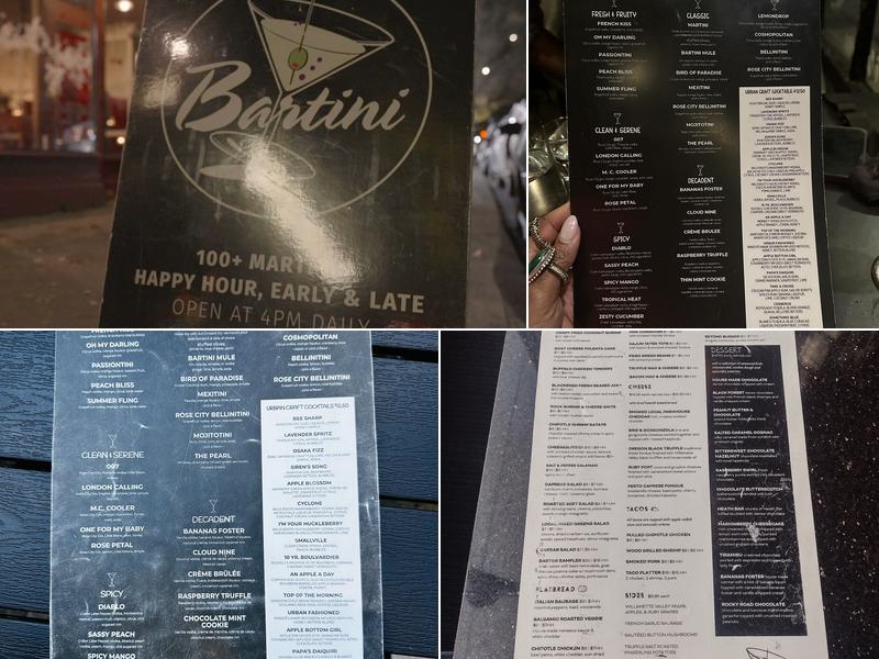 Bartini Menu